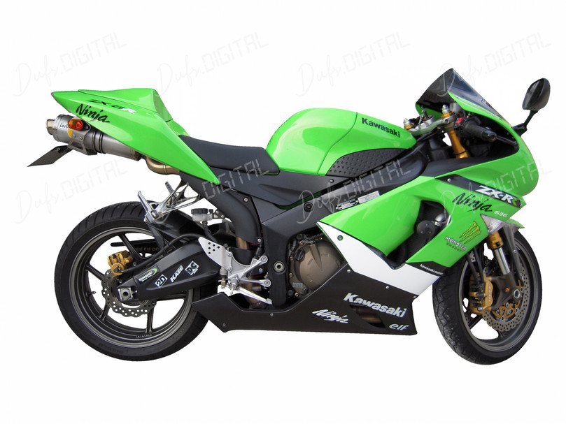 Green Sports Motorcycle
