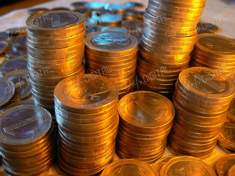 Stacks of Golden Coins