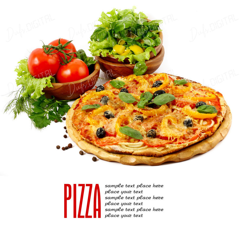 Delicious Pizza and Salad