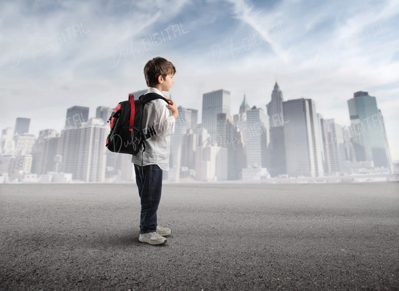Child with Backpack