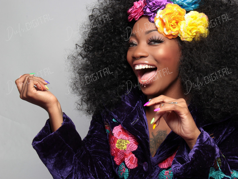 Colorful Floral Portrait