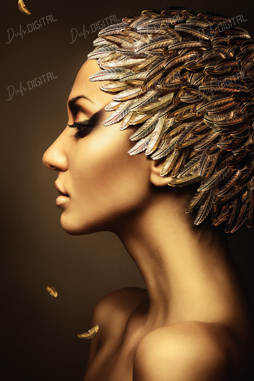 Feathered Hair Art