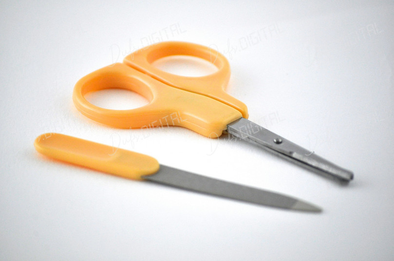 Yellow Scissors and Knife