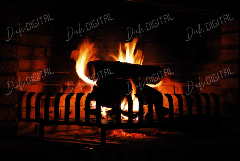 Cozy Fireplace Flames