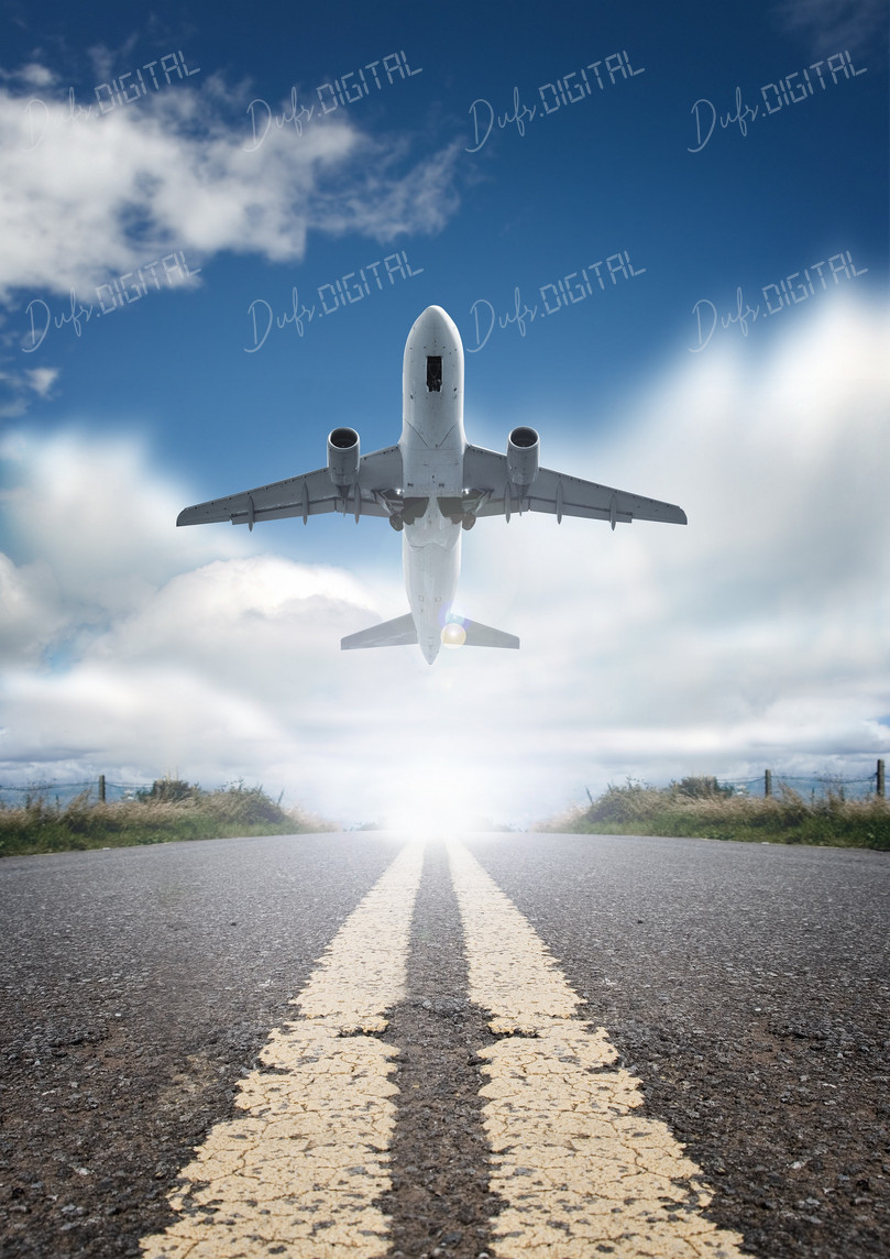 Airplane Over Road