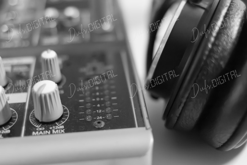 Audio Mixer and Headphones