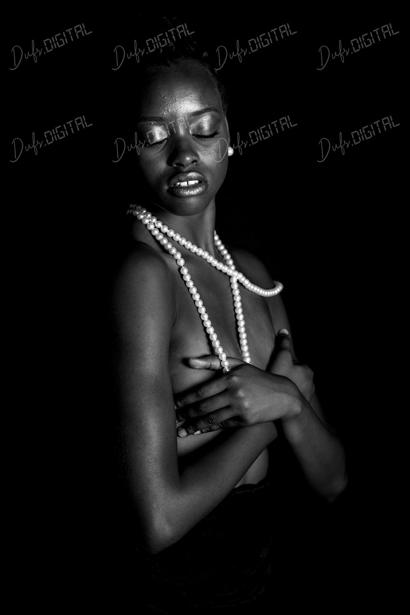 Elegant Black and White Portrait